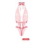 Christine Open crotch Body-Set Renee - Red - S/M - L/XL