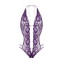 Christine Lace open crotch body Renee- purple S/M - L/XL