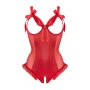 Christine Wetlook Body with open crotch/cups Mistique red S/M - L/XL