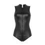 Christine Wetlook 2-way zipper body Xenna - black S - XXL