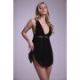 Christine Babydoll & Thong Lieve - black  - S/M - XXL/3XL