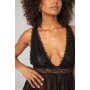 Christine Babydoll & Thong Lieve - black  - S/M - XXL/3XL