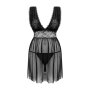 Christine Babydoll & Thong Lieve - black  - S/M - XXL/3XL