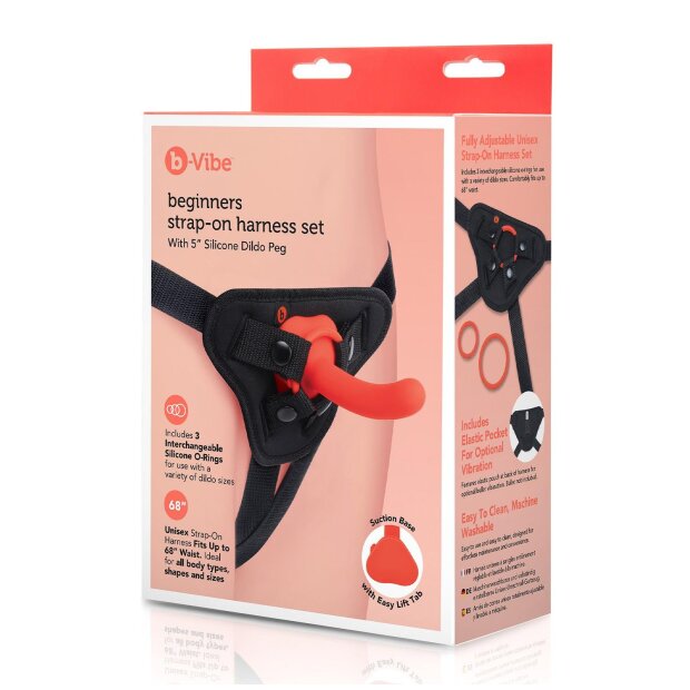 B-Vibe Every Body strap-on harness set with dildo multicolour 12 cm