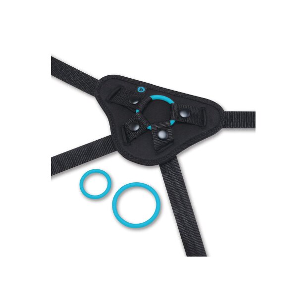 B-Vibe Every Body strap-on harness set with dildo multicolour 15 cm