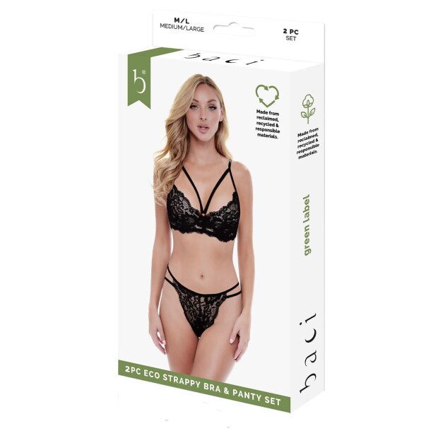 Baci 2-teiliges Set aus BH und Slip Schwarz S-M