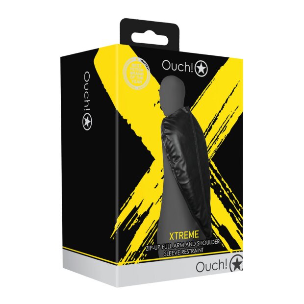 Ouch! Veste De Contention à Fermeture éclair Couvrant Les Bras et les épaules couleur noire