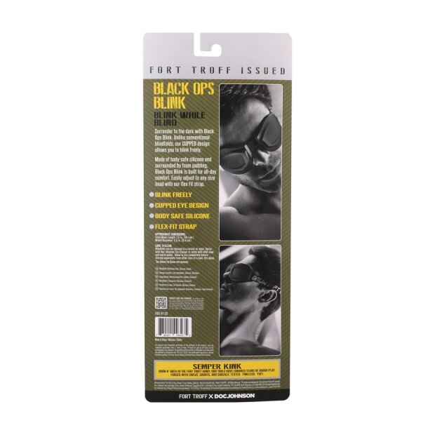 Doc Johnson Black Ops Blink Eye Mask Black