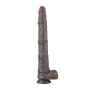 LoveToy Nature Cock Dual Layered Bendable Dildo Schwarz 40,5 cm Ø 5,7 cm