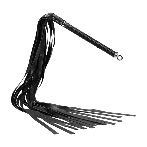 Rise Long Flogger with Soft Ends Black
