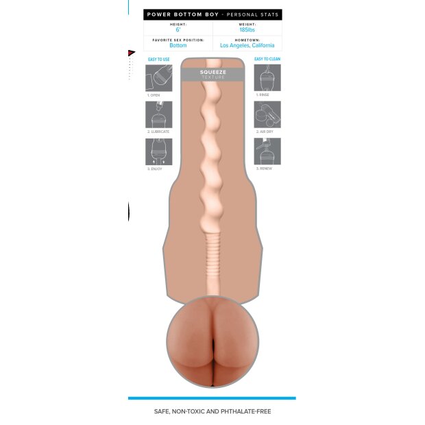 FLESHLIGHT Fleshjack Fantasy Power Bottom Boy Masturbateur anal