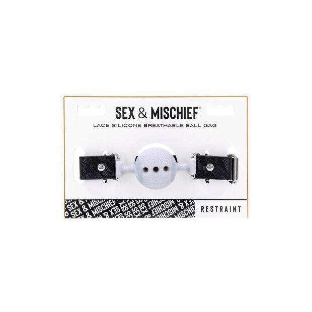 Sportsheets Sex and Mischief  Lace Silicone Breatheable Ball Gag