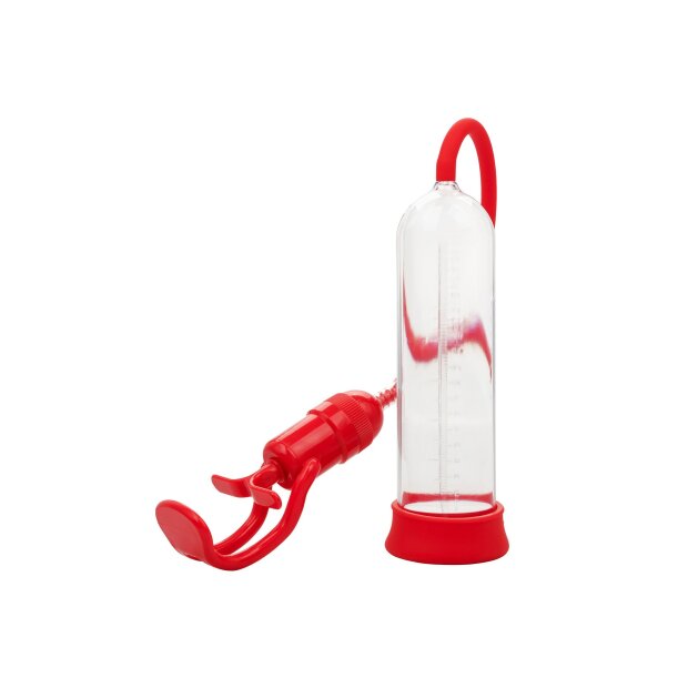 CalExotics Magnified Pump Penispumpe Rot 21,5 cm Ø 7 cm