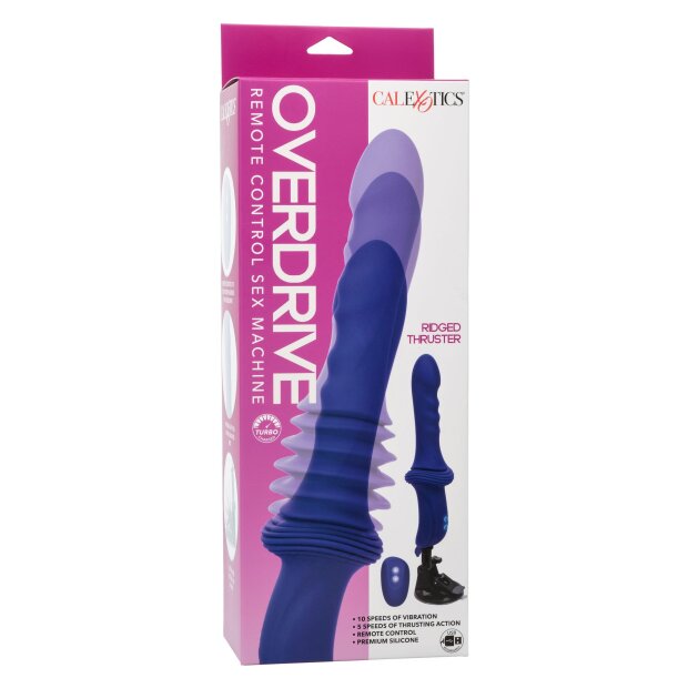 CalExotics Sex Machine Cadre à pousser nervuré 29,25 cm violet