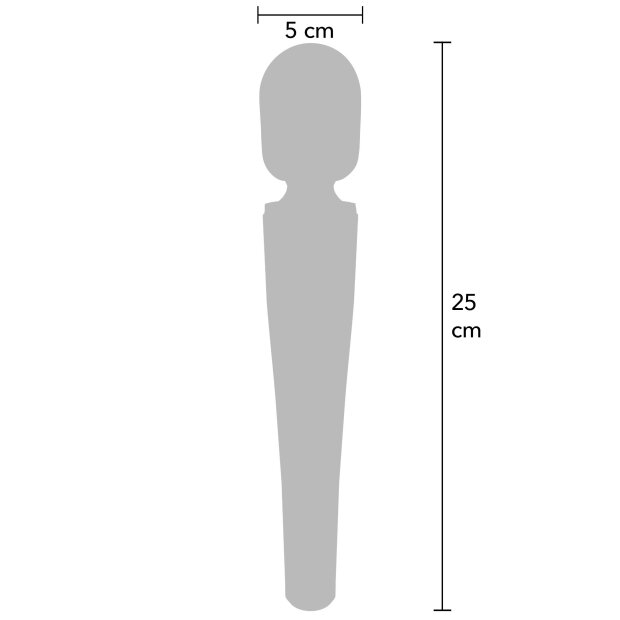 Caresse Compact Wand Massager 25 cm Schwarz