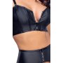 Cottelli Collection Ensemble 3 Pièces avec Corset, String et Porte-Jarretelles Noir XL
