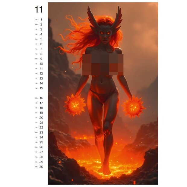 PIN-UP Calendrier Set Sexy Girls & Wild Fantasy 2026