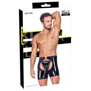 Black Level ensemble string et chaps en cuir verni noir 2XL