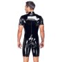 Black Level combinaison courte en cuir verni noir S