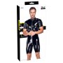 Black Level combinaison courte en cuir verni noir XL