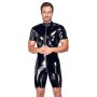 Black Level combinaison courte en cuir verni noir XL