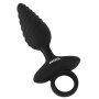 ANOS Plug Anal Flexible avec Vibration Noir Ø 3,4 cm