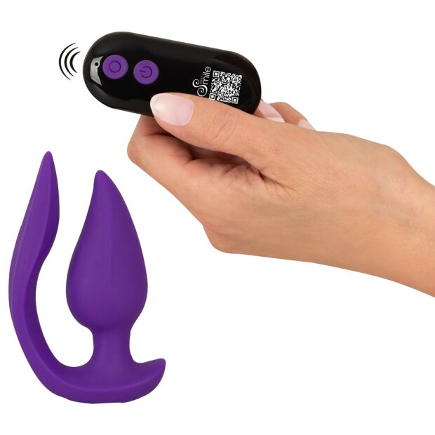 You2Toys Smile RC 2in1 Plug & Panty Vibrator Lila 11 cm Ø 3,5 cm