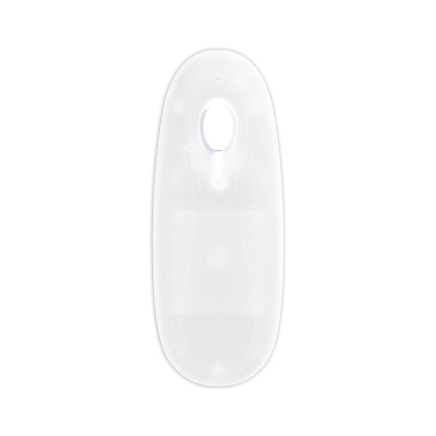 RealRock Vibrating Dildo with LED Transparent 15 cm Ø 4 cm