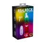 RealRock Vibrating Dildo with LED Transparent 18 cm Ø 3.8 cm