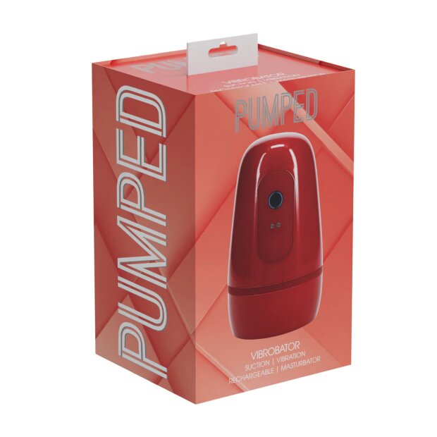 Shots Pulsar Negative Pressure Suction Masturbator Pump with Vibration Red