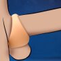 Curve Toys Silicone Cock and Ball Ring Beige Ø 2.8–3.8 cm