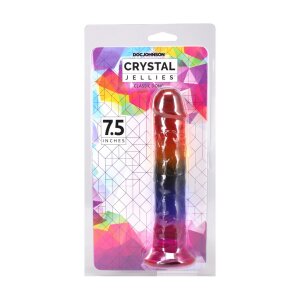 Doc Johnson Crystal Jellies Dildo Mehrfarbig 19,7 cm