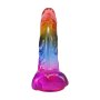 Doc Johnsons Crystal Jellies Realistic Cock with Balls Mehrfarbig 24,1 cm