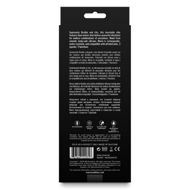 NS Novelties Maria Dual Motor Vibrator Rechargeable 15.3 cm