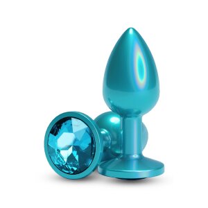 NS Novelties Rear Assets Iridescent Teal Analplug klein blau