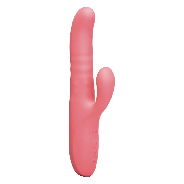 Le Wand Thrust Vibrateur rabbit à mouvement de va-et-vient Rose 24 cm