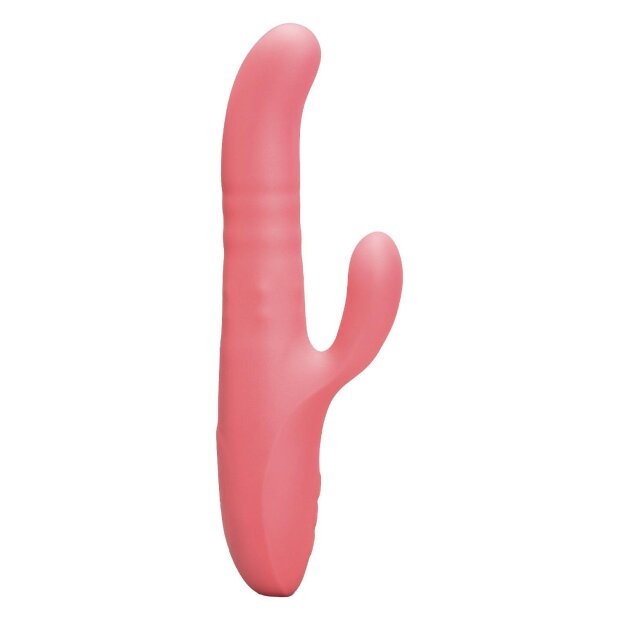 Le Wand Thrust Vibrateur rabbit à mouvement de va-et-vient Rose 24 cm