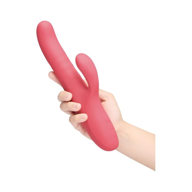 Le Wand Thrust Vibrateur rabbit à mouvement de va-et-vient Rose 24 cm