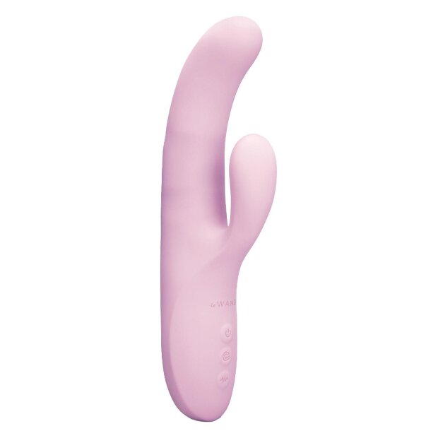 Le Wand Hither Vibrateur rabbit à mouvement oscillant Rose 23 cm