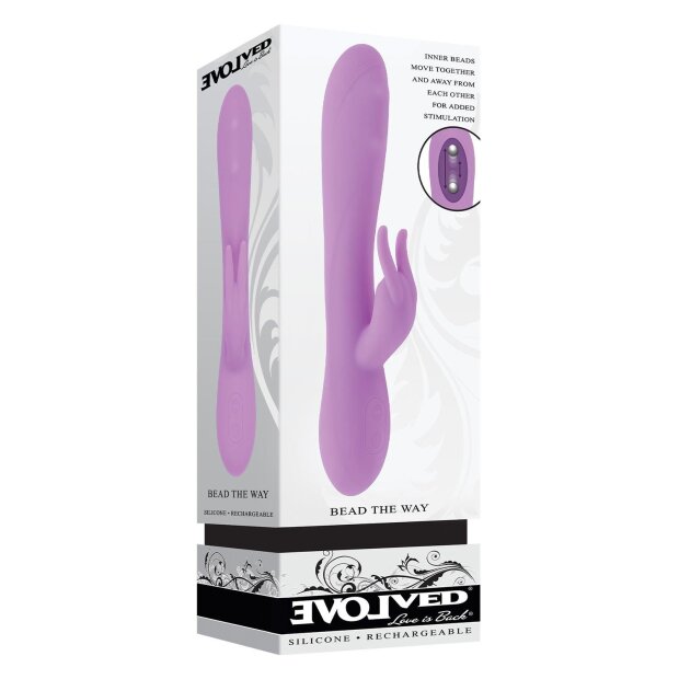 Evolved Bead The Way Vibromasseur Rabbit Violet 23,2 cm