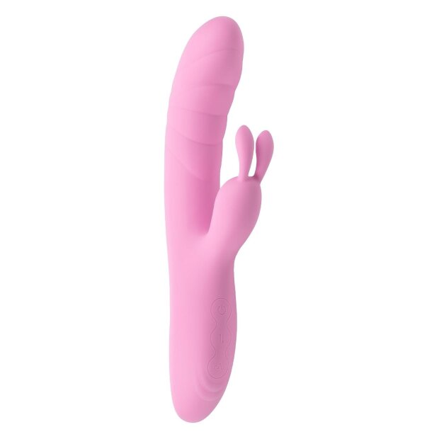 Evolved Playboy Rub Me Right Rabbit Vibrator Rosa 23,2 cm