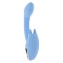 Evolved Playboy Sapphire Sky Vibromasseur Dual avec stimulateur clitoridien Bleu 21,6 cm