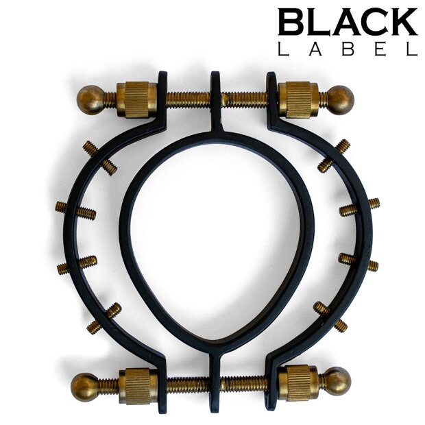 Black Label Pussy Clamp 2.0 with Spikes Black Gold