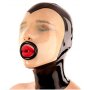 LateXcite Facial Mouth Hood Large Black Transparent