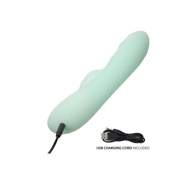 CalExotics Polynesia Vibrator mit Klitorisstimulation Türkis 16,5 cm