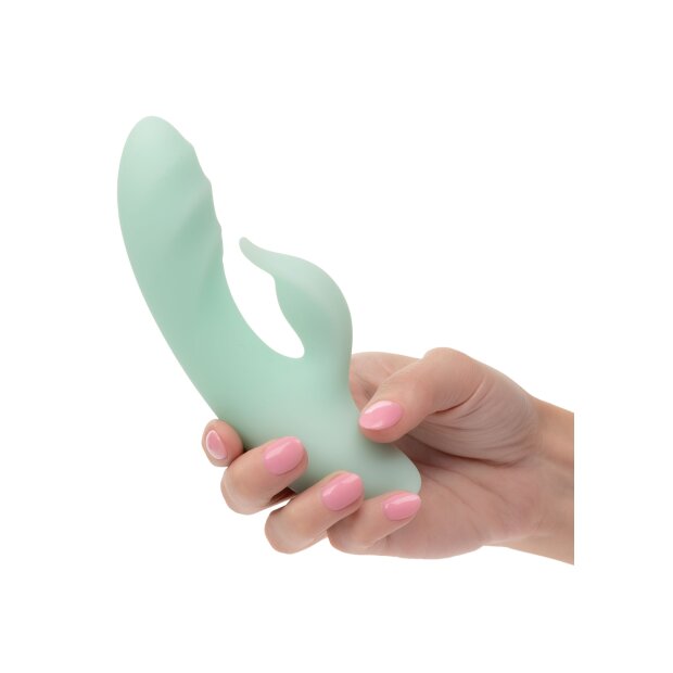 CalExotics Polynesia Vibrator mit Klitorisstimulation Türkis 16,5 cm