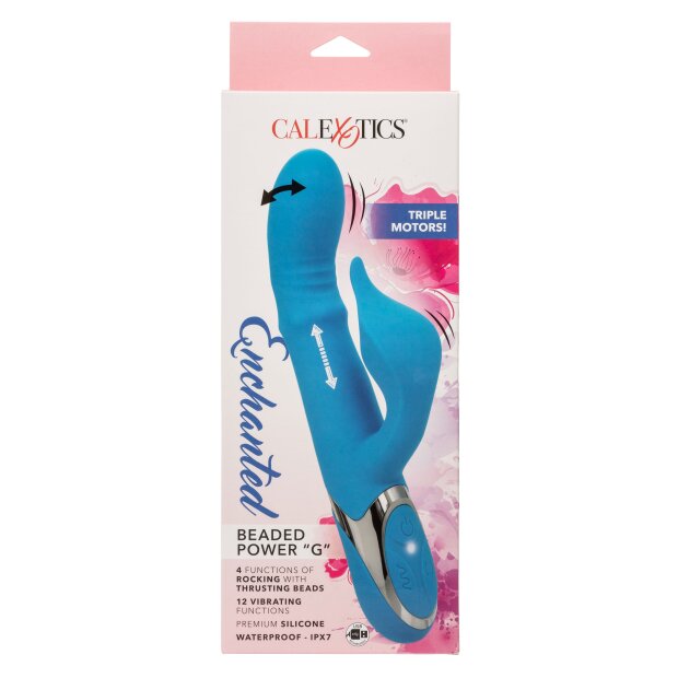 CalExotics Beaded Power G Vibrator Blau 24.25 cm Ø 4.5 cm