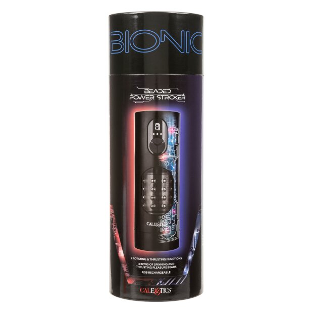 CalExotics Beaded Power Stroker with Vibration Black