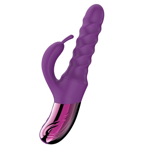 She.E.O. Swirl Rabbit Vibrator mit Stoßfunktion Lila 26 cm