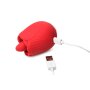 XR Brands BLOOMGASM French Rose Licking & Vibrating Stimulator Red